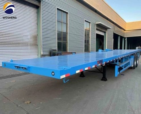 Semi-remorque à 3 essieux à planche avec ressort à feuille 90 w mm*13/16 épaisseur mm*10 couche