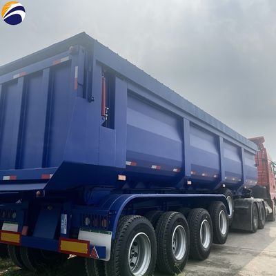 Semi-remorque à décharge arrière personnalisable en forme de U pour le transport hydraulique lourd