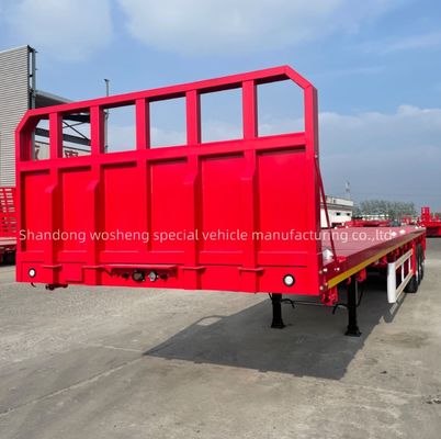 Couleur personnalisée professionnelle 20-80tons 3 essieux 40FT conteneur plat Semi-remorque
