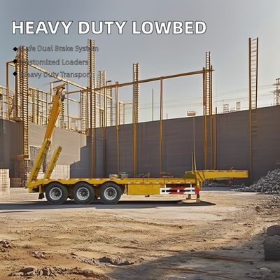 70 80 Tonne Semi-remorque extensible pour le transport de matériel lourd au mieux