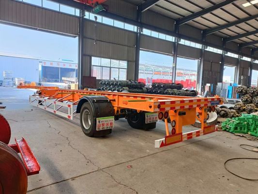 Couleur personnalisée Wosheng 2 3 4 essieux camion squelette semi-remorque pour le chargement de conteneurs