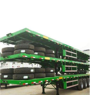 3 4 axle Cargo de navire et 20ft 40ft 45ft conteneur remorque à plat avec 80tons Max Payload
