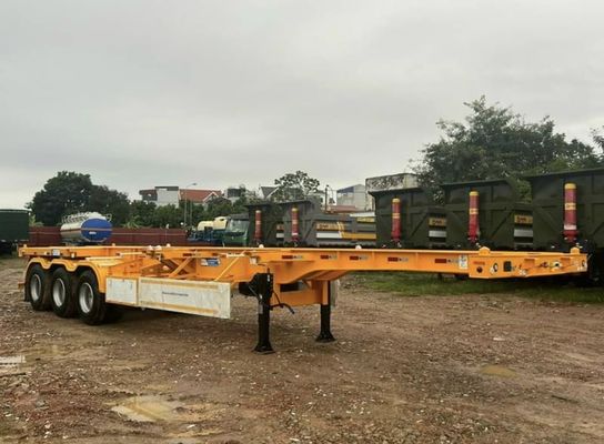 20-40 pieds de conteneur squelettique châssis semi-remorque avec axe de 13 tonnes et conception personnalisée