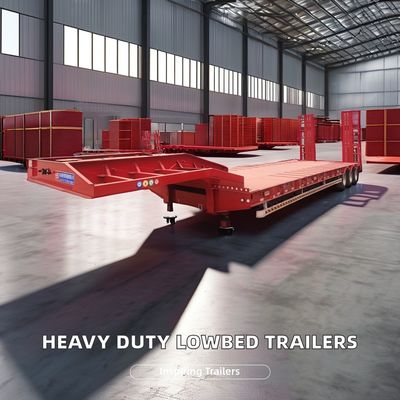 Semi-remorque professionnelle lourde avec 3 axes et 4 axes, charge utile maximale 30000 kg
