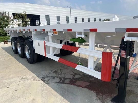 Semi-remorque à plat de 40 pieds et 60 tonnes pour le transport de matériaux de construction