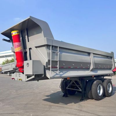 Semi-remorque à décharge arrière de 40 à 80 tonnes avec poutre principale en acier Q345B/T700 et faible entretien