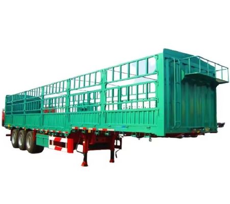 3 essieux FUWA utilitaire paroi latérale clôture ouverte camion de marchandises semi-remorque à traction 40 tonnes