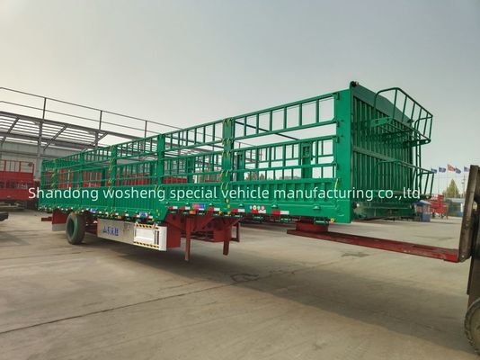 3 essieux FUWA utilitaire paroi latérale clôture ouverte camion de marchandises semi-remorque à traction 40 tonnes