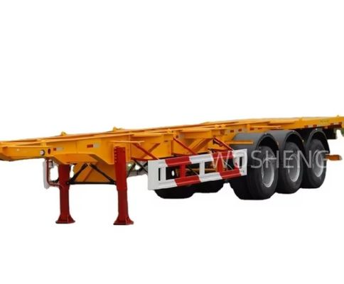 3 essieux 20-40 pieds de conteneur de transport squelette semi-remorque avec système de freinage double ligne