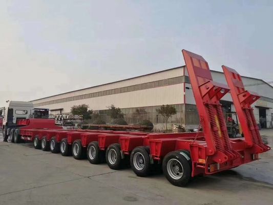 Semi-remorque 3 axes 4 essieux 60-100 tonnes à coude basse en Afrique