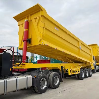Semi-remorque personnalisée avec transport de minerai de sable et poutre principale en acier Q345B/T700