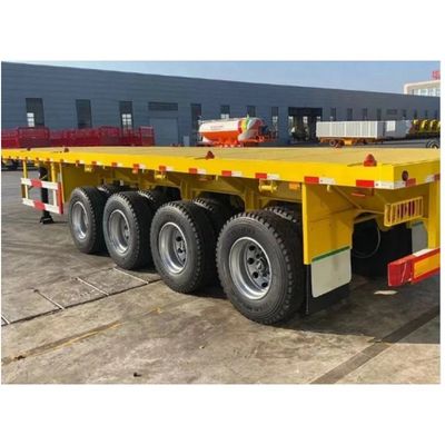 Poids de la roue 7,0 tonnes 3 essieux 40-120 tonnes Capacité de semi-remorque à plat avec verrouillage
