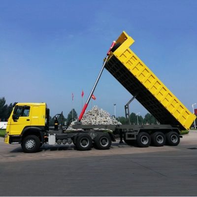 Semi-remorque personnalisée avec transport de minerai de sable et poutre principale en acier Q345B/T700