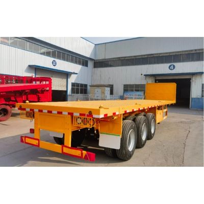 Poids de la roue 7,0 tonnes 3 essieux 40-120 tonnes Capacité de semi-remorque à plat avec verrouillage
