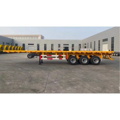 Poids de la roue 7,0 tonnes 3 essieux 40-120 tonnes Capacité de semi-remorque à plat avec verrouillage