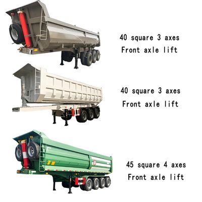 Semi-remorque personnalisée avec transport de minerai de sable et poutre principale en acier Q345B/T700