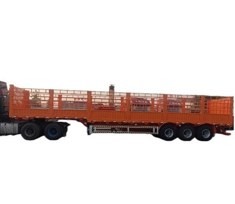 Durable 3 essieux FUWA paroi latérale ouverte Fermeture pour bétail, légumes, camions de marchandises Semi-remorque