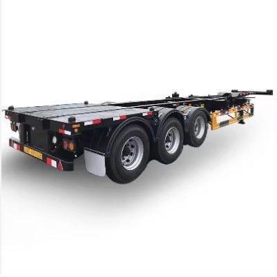 Wosheng 3 Axle Skeleton Semi-trailer Maximum de charge utile 50 tonnes pour le transport de conteneurs