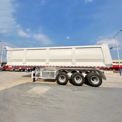 3 essieux U/Forme carrée Dumpper Dumping Tipper Hydraulique Truck à renversement arrière Semi-dump Trailer