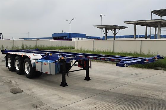 Wosheng 3 Axle Skeleton Semi-trailer Maximum de charge utile 50 tonnes pour le transport de conteneurs