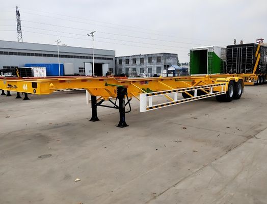 Wosheng 3 Axle Skeleton Semi-trailer Maximum de charge utile 50 tonnes pour le transport de conteneurs