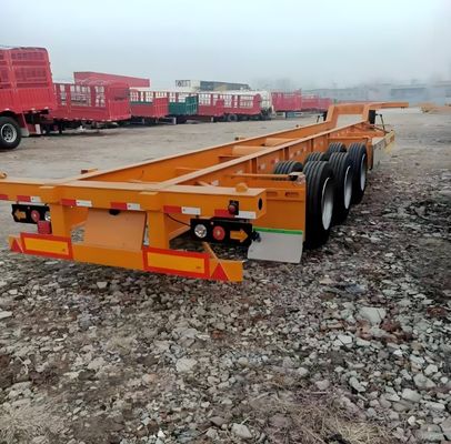Wosheng 3 Axle Skeleton Semi-trailer Maximum de charge utile 50 tonnes pour le transport de conteneurs