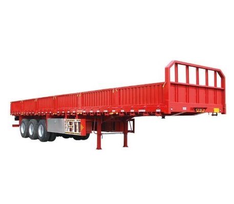 Industrie Transport 3 essieux Semi-remorque à paroi latérale avec suspension mécanique Wosheng