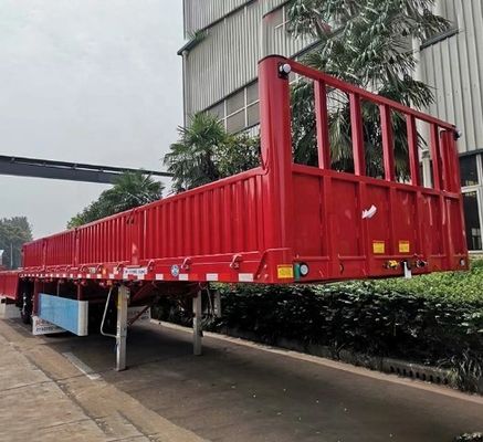Industrie Transport 3 essieux Semi-remorque à paroi latérale avec suspension mécanique Wosheng