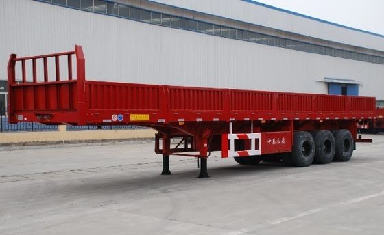 Industrie Transport 3 essieux Semi-remorque à paroi latérale avec suspension mécanique Wosheng