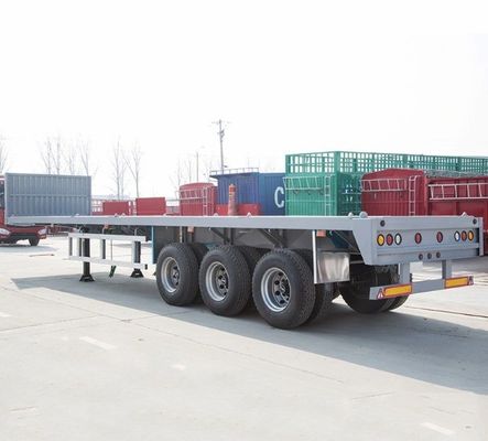Capacité de chargement de 55 tonnes Container à plat Semi-remorque 3 axes 4 axes personnalisation