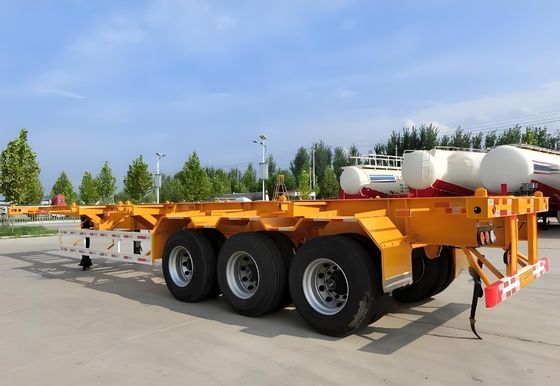 Semi-remorque à chargement utile en acier à squelette de 50 tonnes personnalisable pour le transport de conteneurs