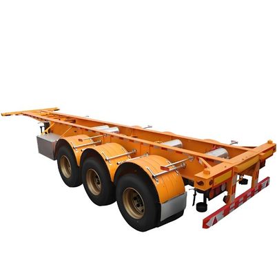 Semi-remorque à chargement utile 50T à suspension mécanique et aérienne pour le transport de conteneurs