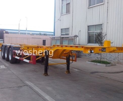 12400x2500x1550 mm Chassis squelettique remorque à conteneurs pour le transport de conteneurs de 40 pieds
