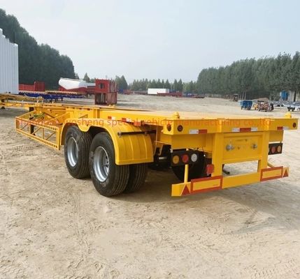 12400x2500x1550 mm Chassis squelettique remorque à conteneurs pour le transport de conteneurs de 40 pieds