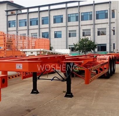 12400x2500x1550 mm Chassis squelettique remorque à conteneurs pour le transport de conteneurs de 40 pieds