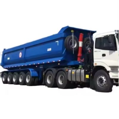 Requête du client Tri axle remorque à bascule avec conception personnalisée et axe de 13/16 tonnes
