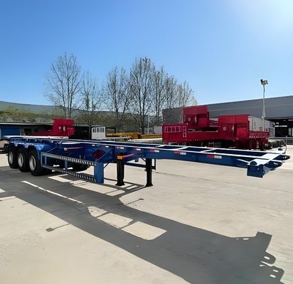 Chassis à conteneurs à 3 essieux 40FT Semi-remorque à squelette pour le transport de conteneurs