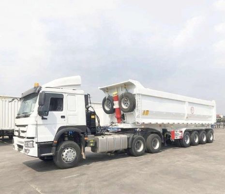 Requête du client Tri axle remorque à bascule avec conception personnalisée et axe de 13/16 tonnes