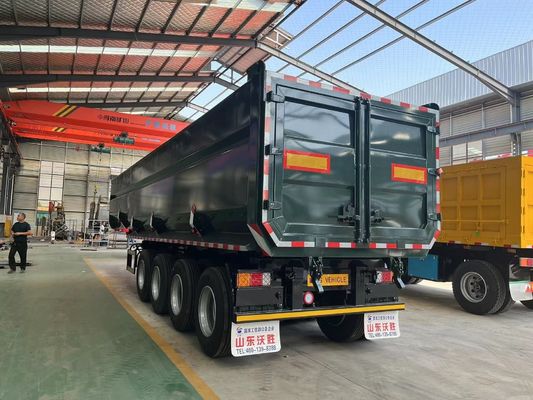 Semi-remorque à décharge arrière 3 essieux FUWA/Wosheng 40-60tons CBM