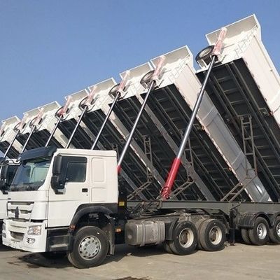 3/4/5 essieux arrière décharge semi-remorque remorque à bascule remorque à bascule remorques avec faisceau principal en acier