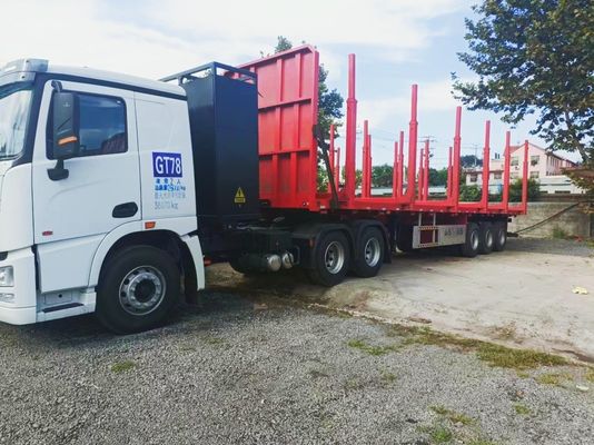 Semi-remorque à trois axes et quatre axes pour le transport du bois avec charge utile de 60 tonnes et conception la plus récente