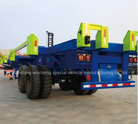 Faisceau principal Q345B Hauteur 500 mm Container squelette Semi-remorque pour le port de transport de marchandises