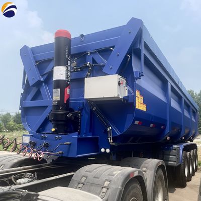 Wosheng personnalisé Dump style Dump arrière Semi-remorque Taper Tapping Semi-camion remorques