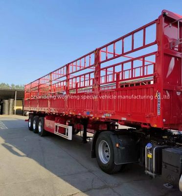 3/4 axe 40-100 tonnes utilitaire paroi latérale de l'élevage de la clôture végétale semi-remorque pour la ferme