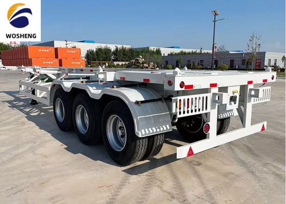 Demande du client 40ft conteneur squelette semi-remorque pour les besoins de transport de conteneurs