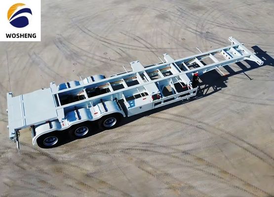 Demande du client 40ft conteneur squelette semi-remorque pour les besoins de transport de conteneurs