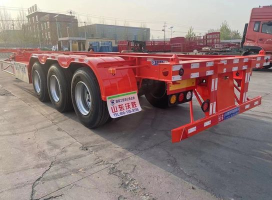 Demande du client 40ft conteneur squelette semi-remorque pour les besoins de transport de conteneurs