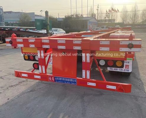 Demande du client 40ft conteneur squelette semi-remorque pour les besoins de transport de conteneurs