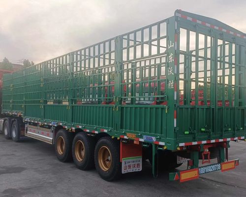 20-100 tonnes 3/4 essieux clôture en acier piquet semi-remorque pour le transport du bétail et des légumes