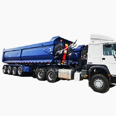Demande du client 100 tonnes de remorque arrière pour un transport durable et sûr
